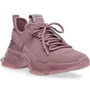 MAXIMA Mauve. STEVE MADDEN 9.0 Women's Glitter SNEAKERS